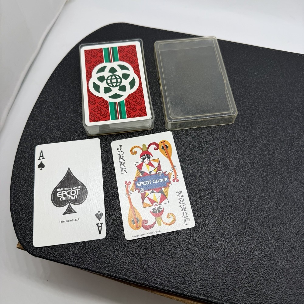 Disney Epcot Playing Cards Vintage Bridge size in original plastic case