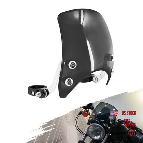 Motorcycle Adjustable Windshield Custom Compact Sport Smoke Windshield