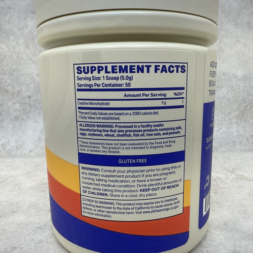 Podium Creatine Monohydrate, 50 Servings, Unflavored, Boost Strength