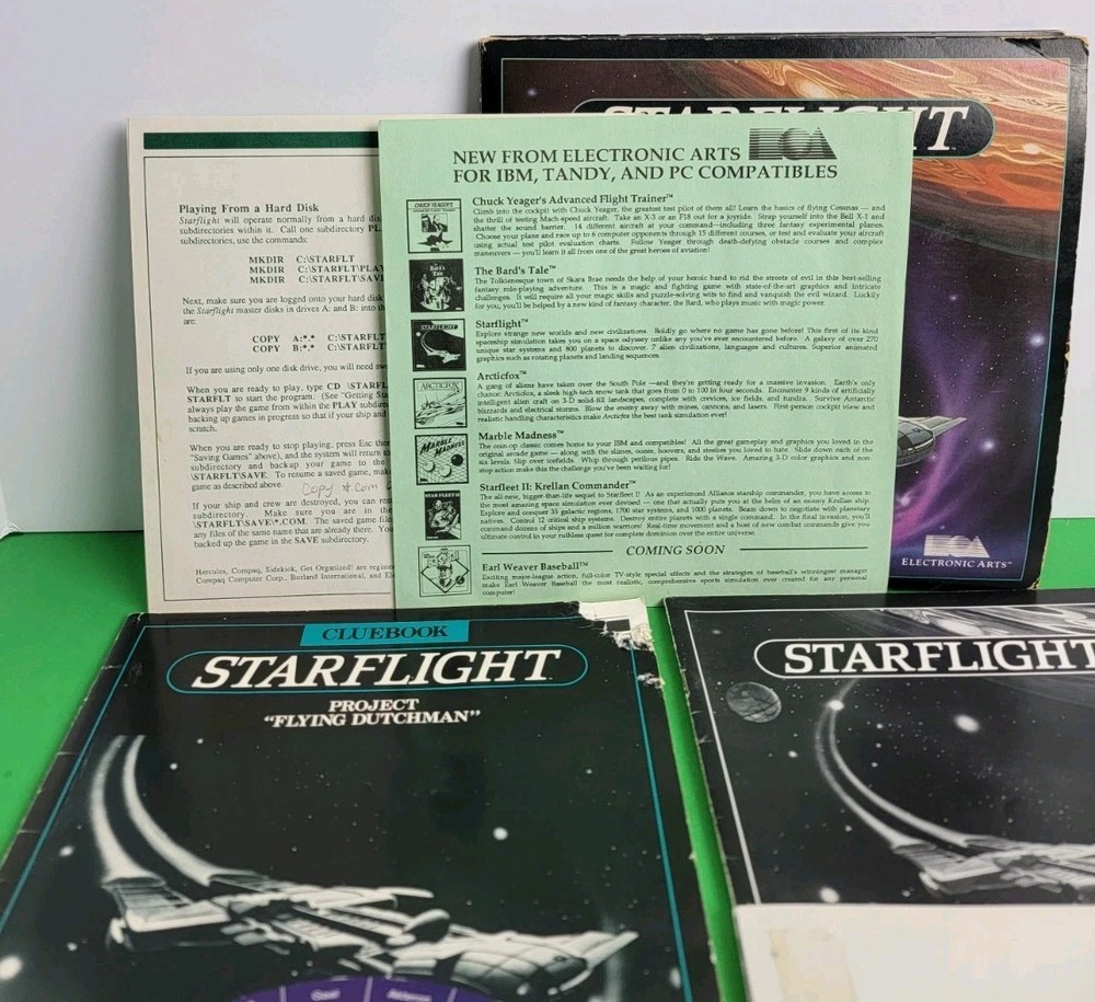 1986 Starflight PC Computer Game by Electronic Arts, IBM & Tandy