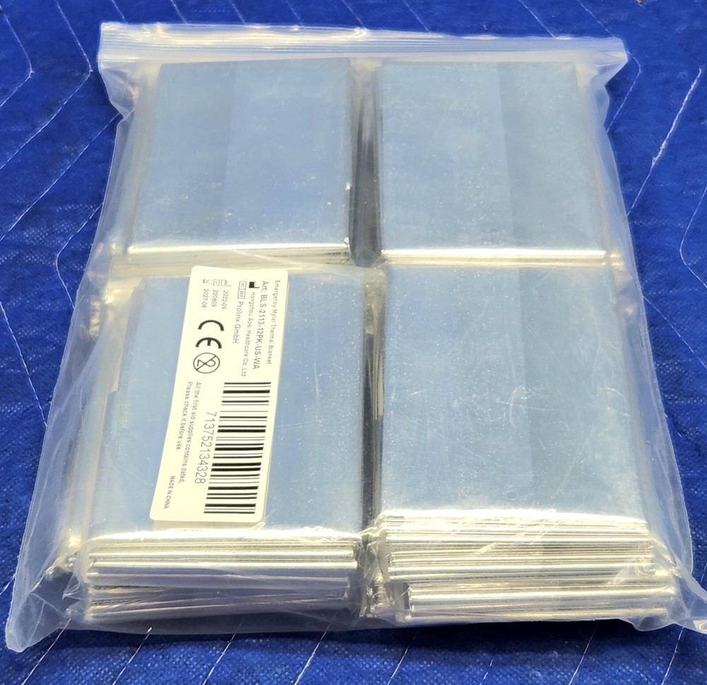 EMERGENCY BLANKET 12 PACK