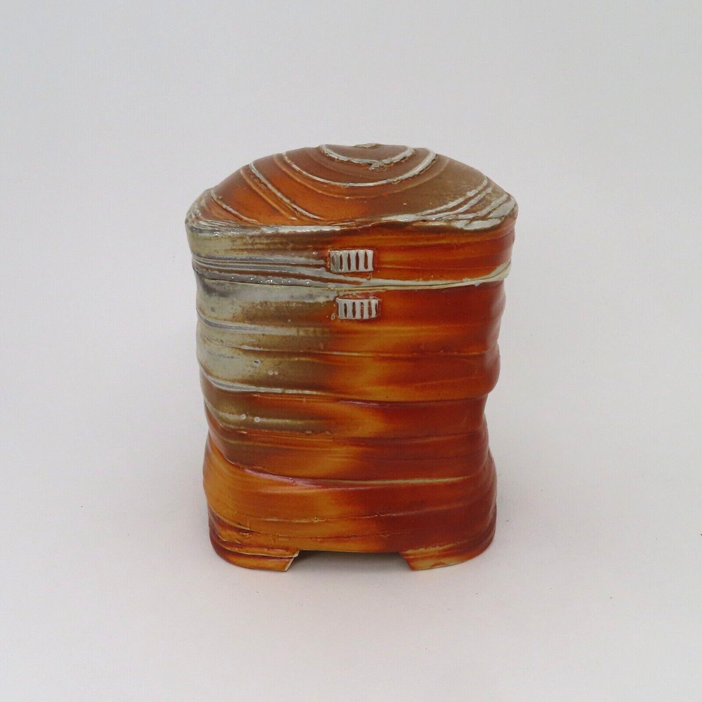 Tom White Studio Ceramic Handmade Thrown Stoneware Lidded Box Candy Spice Jar