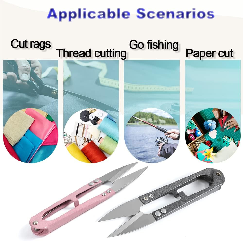 3Pcs Multi-Color Sewing Scissors 4.27” Sharp Yarn Snips Mini Thread Cutters