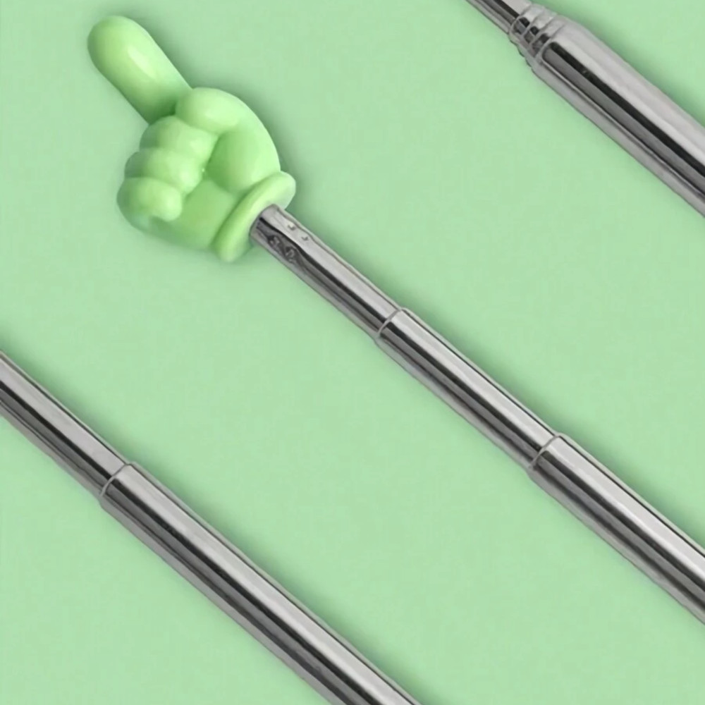 1Pc Pointer Finger Reading Stick Baton Reading Retractable Pen for Teach Office