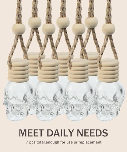 7PCS Car Diffuser Bottle,Automotive Use Car Diffuser Car Hanging Glass