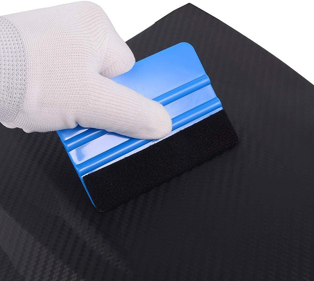 20PCS Black Standard Pre-Cut Self-Adhesive Squeegee Fabric Felt Replacement for