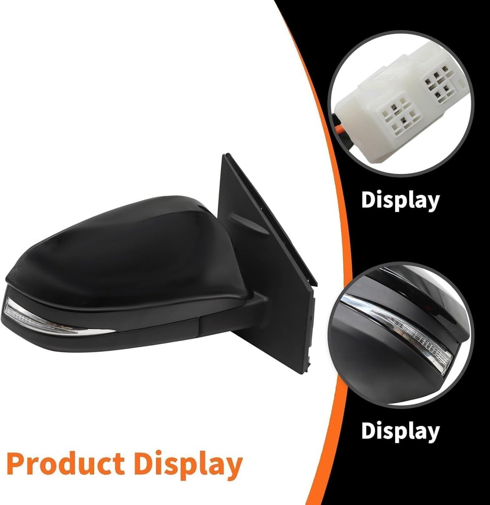 Right Passenger Side Mirror Assembly Compatible with Rav-Four 2013-2015 with Hea