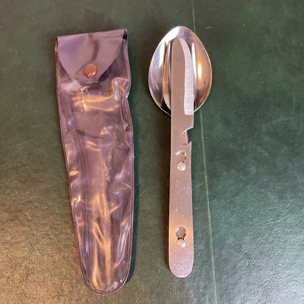 Camping Utensil Set Nesting Knife Fork Spoon