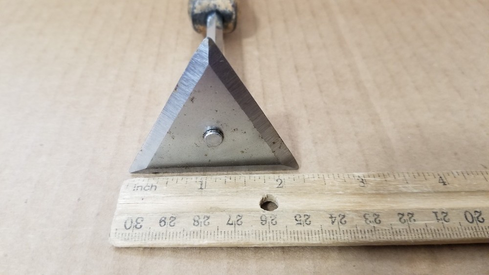 Vintage Red Devil Triangle Blade Wood Handle Paint Scraper Tool VGC