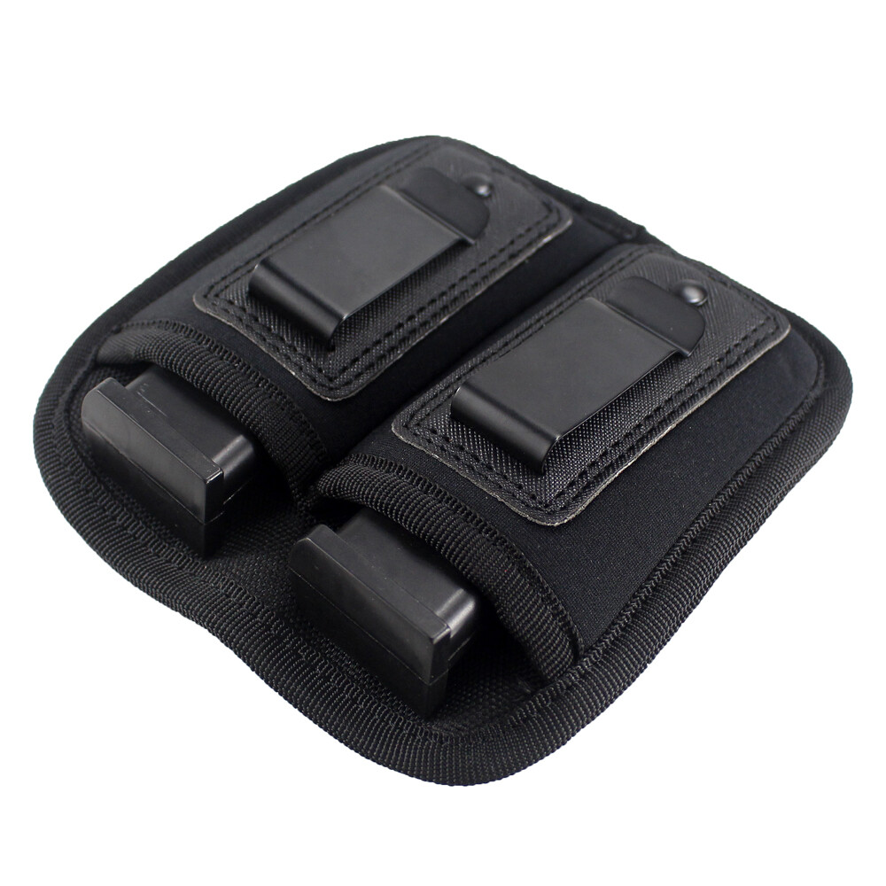 Double Magazine Pouch Single/Double Stack for 9mm .40 .45 .380 .357 Mag Holder