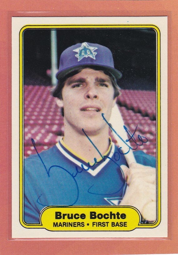 BRUCE BOCHTE AUTOGRAPH MARINERS BASEBALL *044