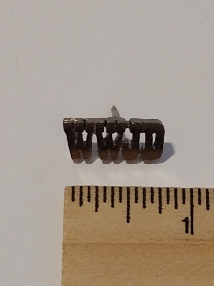 WWJD Letters Religious Small Tack Pin