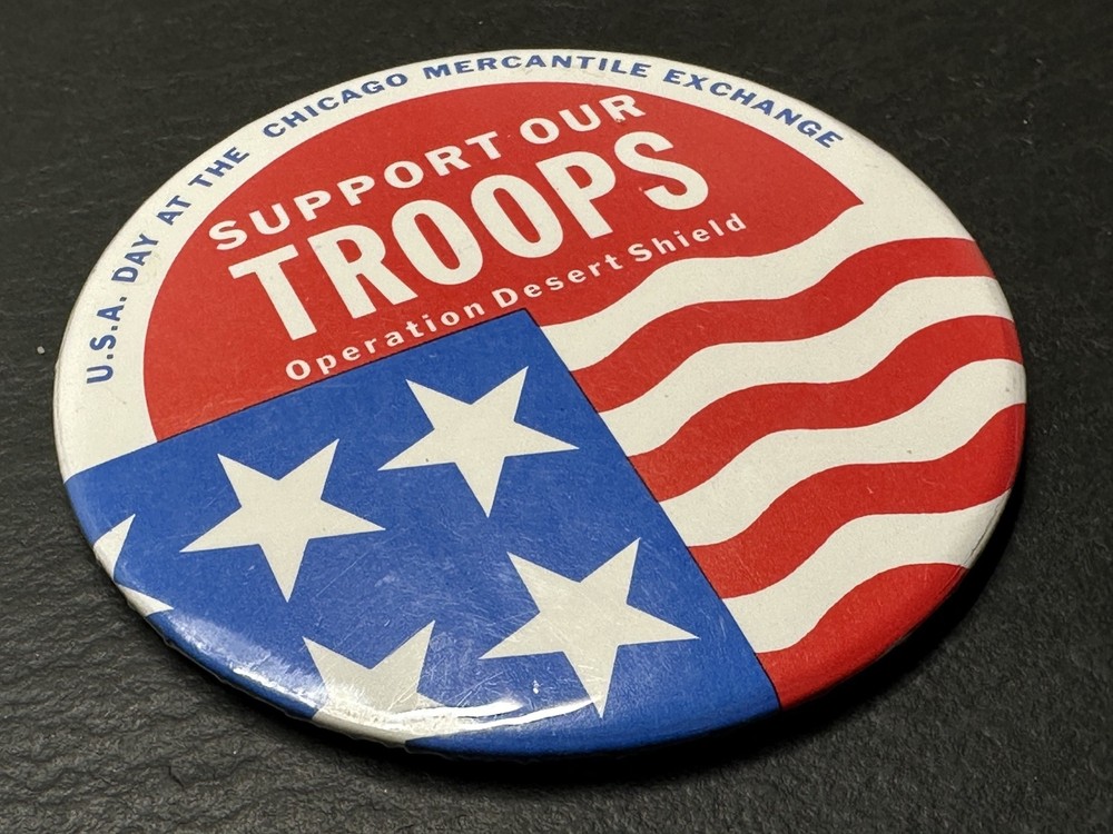2 1990 OPERATION DESERT SHIELD SUPPORT OUR TROOPS PINS M209