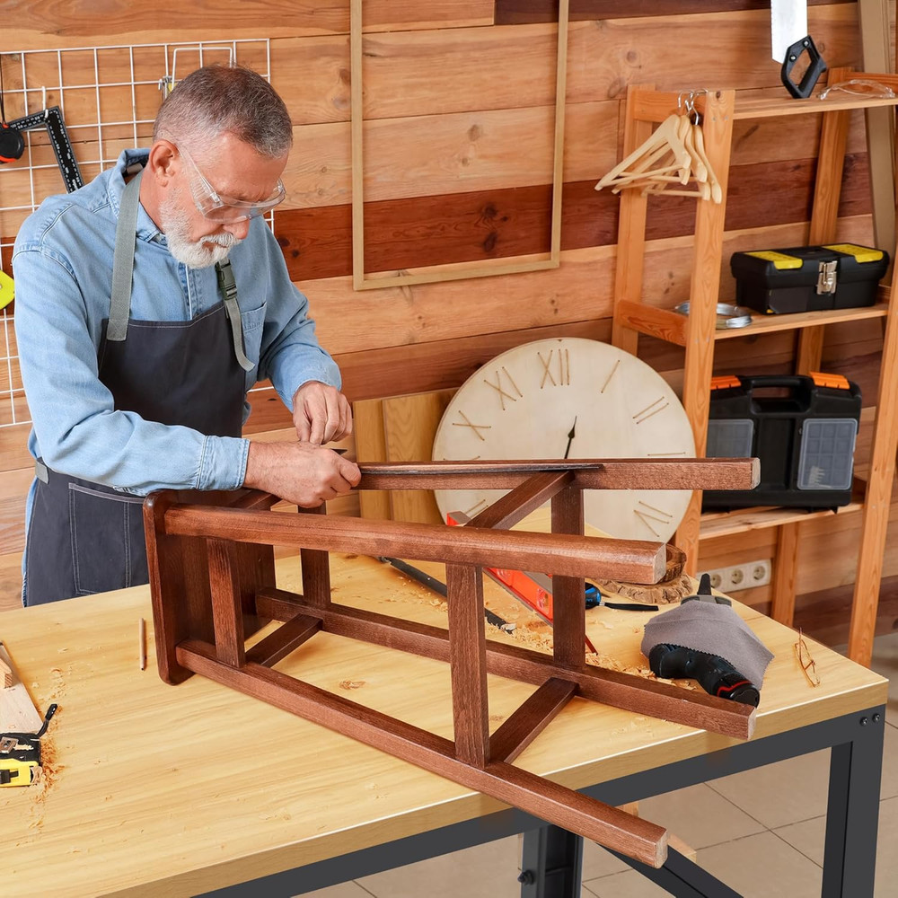 48” Adjustable Workbench，Heavy Duty Wood Work Bench 2000 Lbs Load Capacity,Work