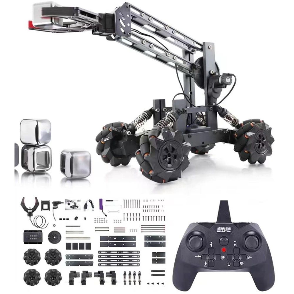 VANLINNY Robotic Arm Kit, DIY Engineering Educational Medium, 1#black
