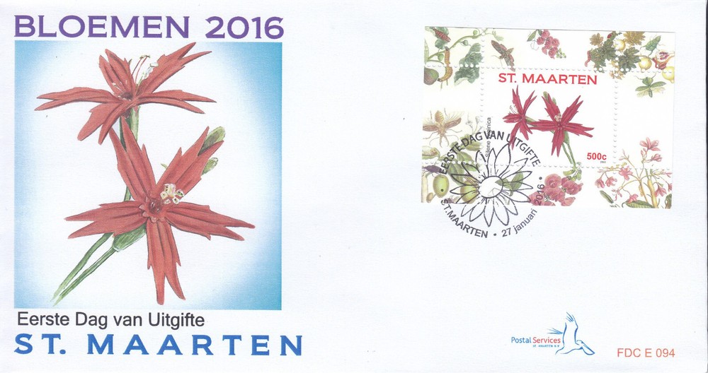 Sint Maarten Issue FDC 2016 (94) Flowers
