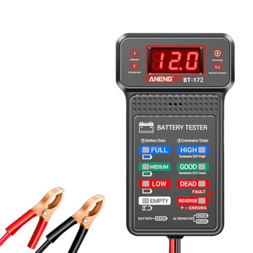 12V Car Battery Tester with LCD Screen & Indication - Universal Car Voltmeter