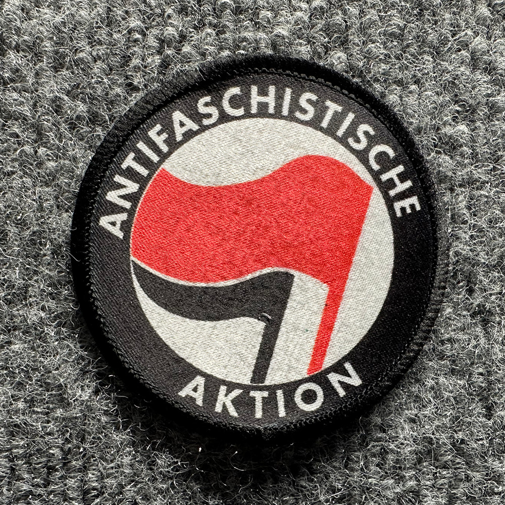 Anti-Fascist Morale Patch Hook & Loop Euro German Antifa Logo