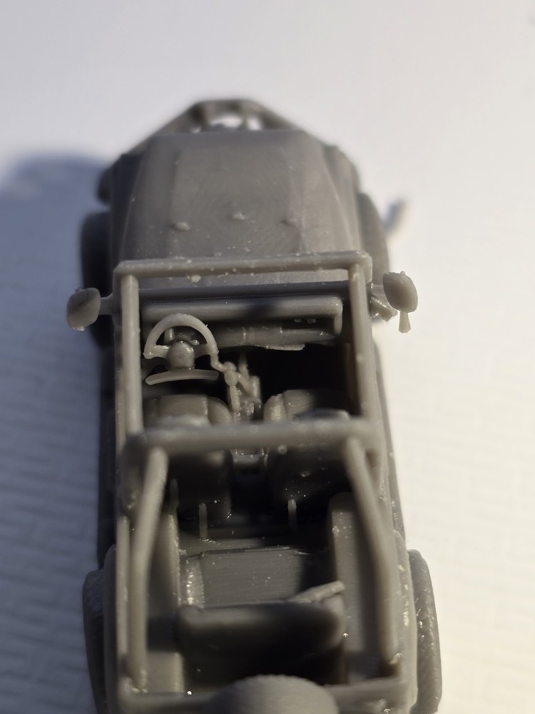 N Scale 1987 Jeep Wrangler Undecorated Kit 3d Printed