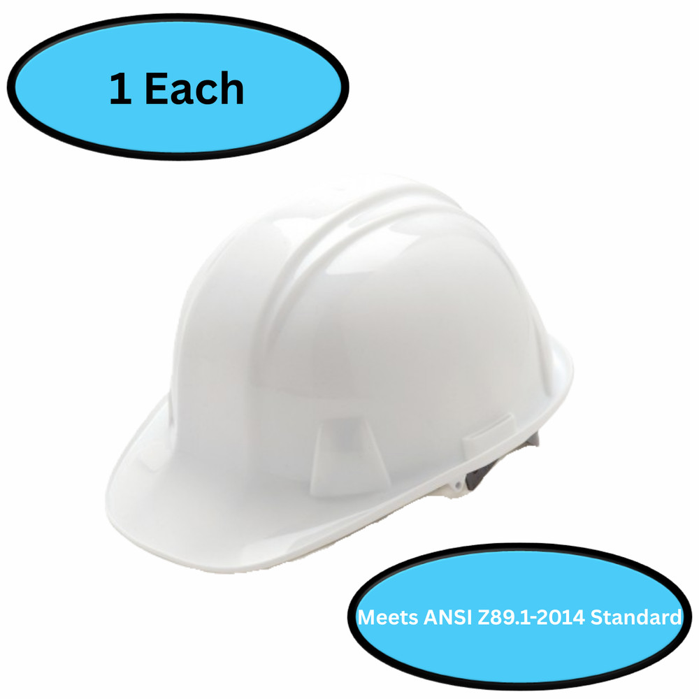 White Hard Hat 4 Point Ratchet Headband, ANSI Type 1 Class E