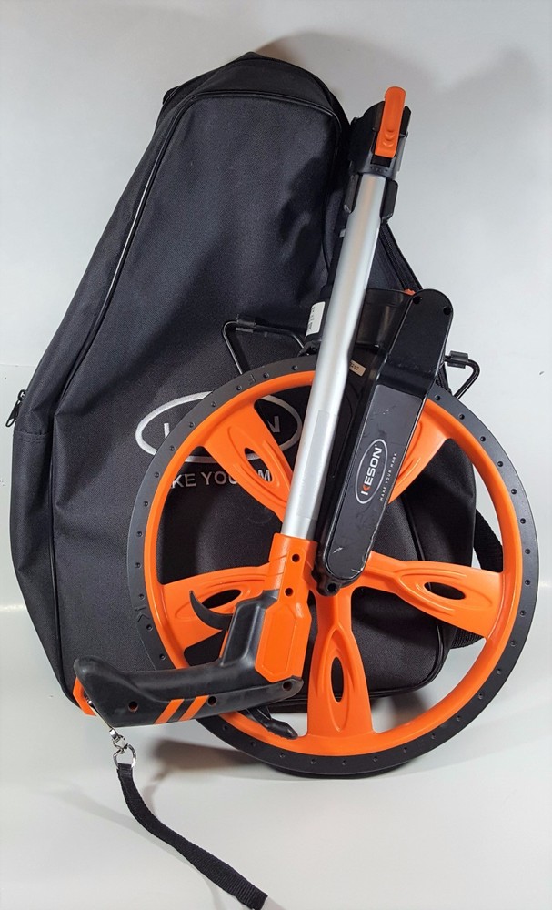Folding Measuring Wheel WITH Backpack CASE, Trigger Brake & Reset Keson RRT12