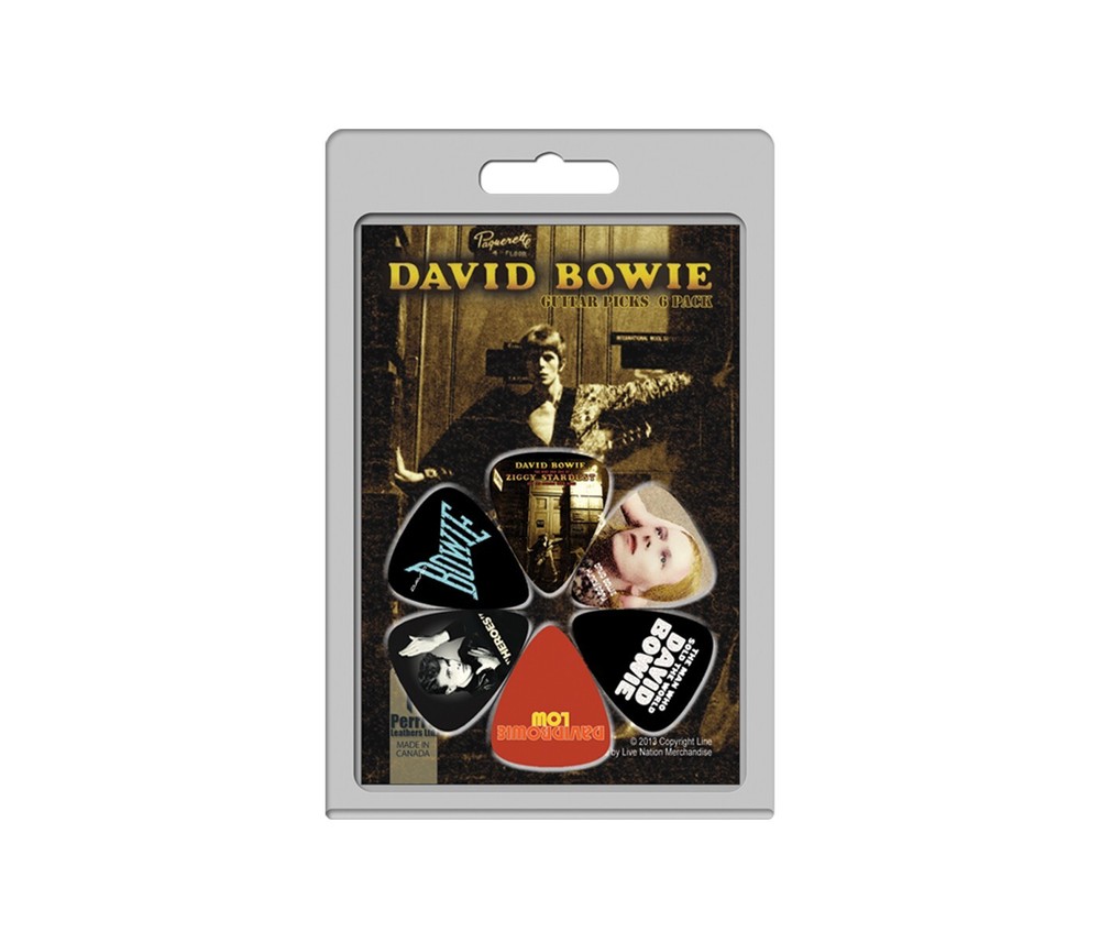 DAVID BOWIE Guitar Picks by Perri's - 6 Pack - LP-DB1