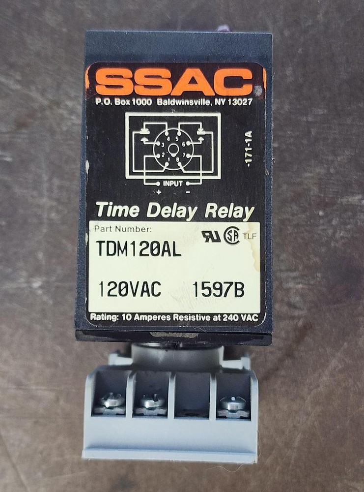 SSAC TDM120AL Time Delay Relay -USED-