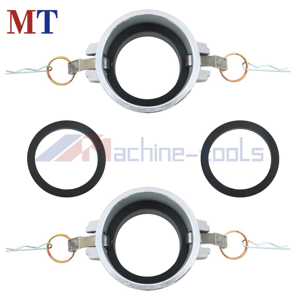 2PCS 3" Type B Cam Fitting Set - Plug, NPT Male & Gaskets Aluminum