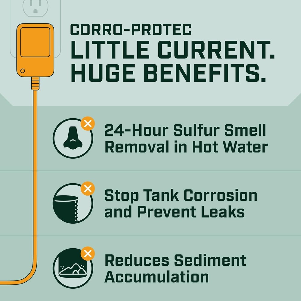 RV Anode Rod for Hot Water Heater, Suburban 120V (plugged in outlet)