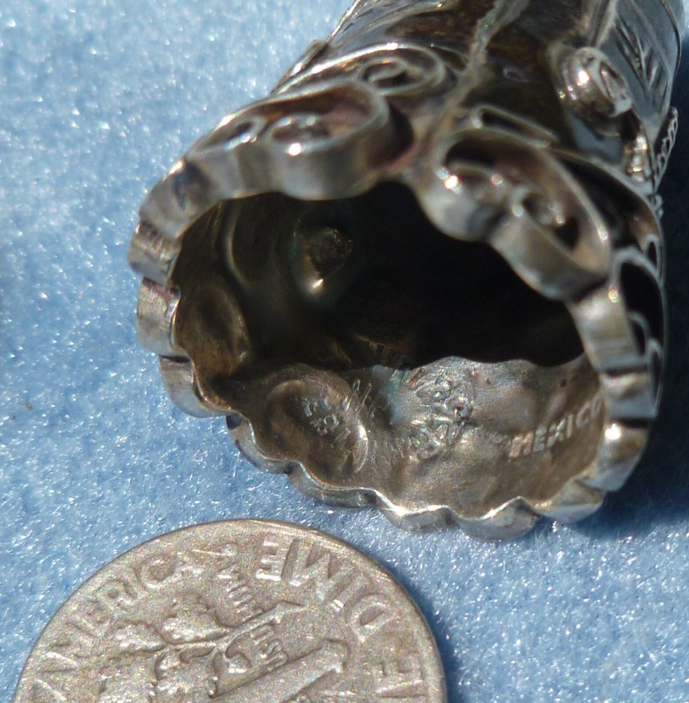 Vintage Sterling Silver Sewing Thimble Mexico