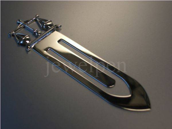 Bookmark Justitia Scale Suum Cuique Solid 925 Sterling Silver (V1)