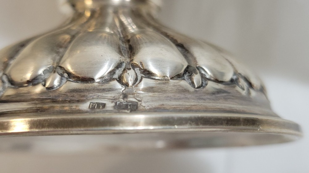 STERLING SILVER REPOUSSE VASE