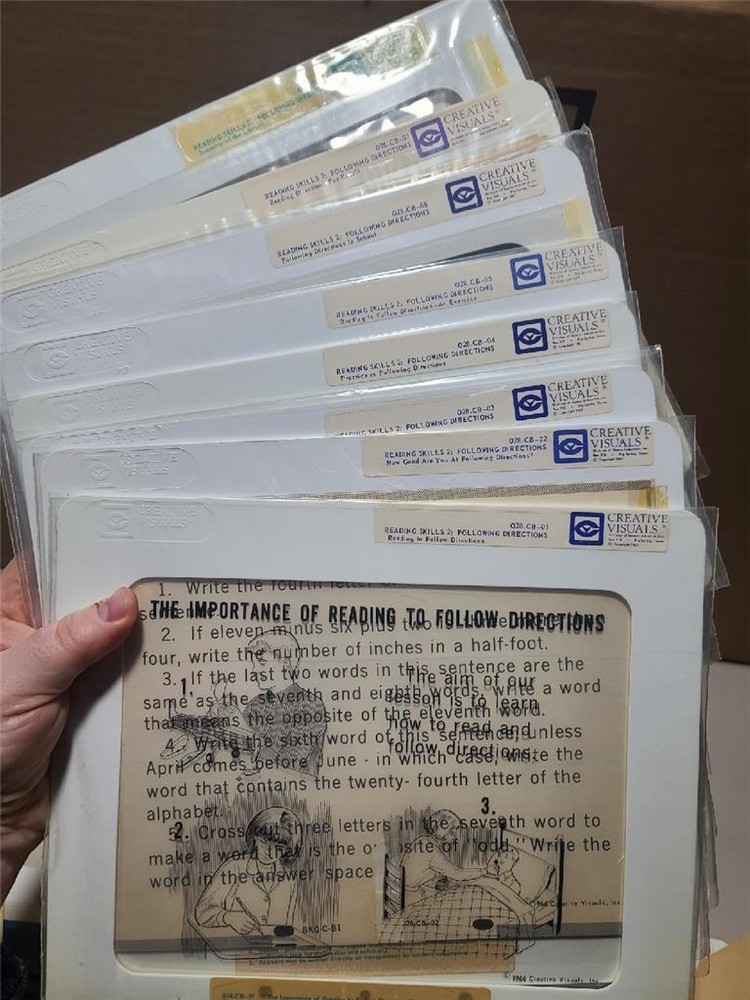 1967 Creative Visuals Overhead Projections -Vowels, Using Dictionary, Homonyms++