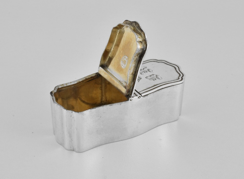 Antique Austrian Victorian Solid Silver Double Lidded Snuff Box, Royal Interest