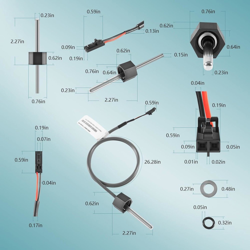 2 Pack M7 Temp/Hi Limit Sensor for Balboa Spa Heater M7 System