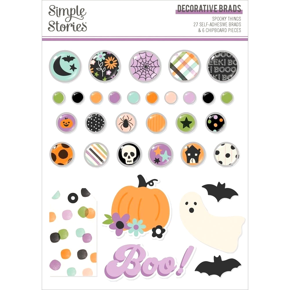 Simple Stories Decorative Brads Spooky Things