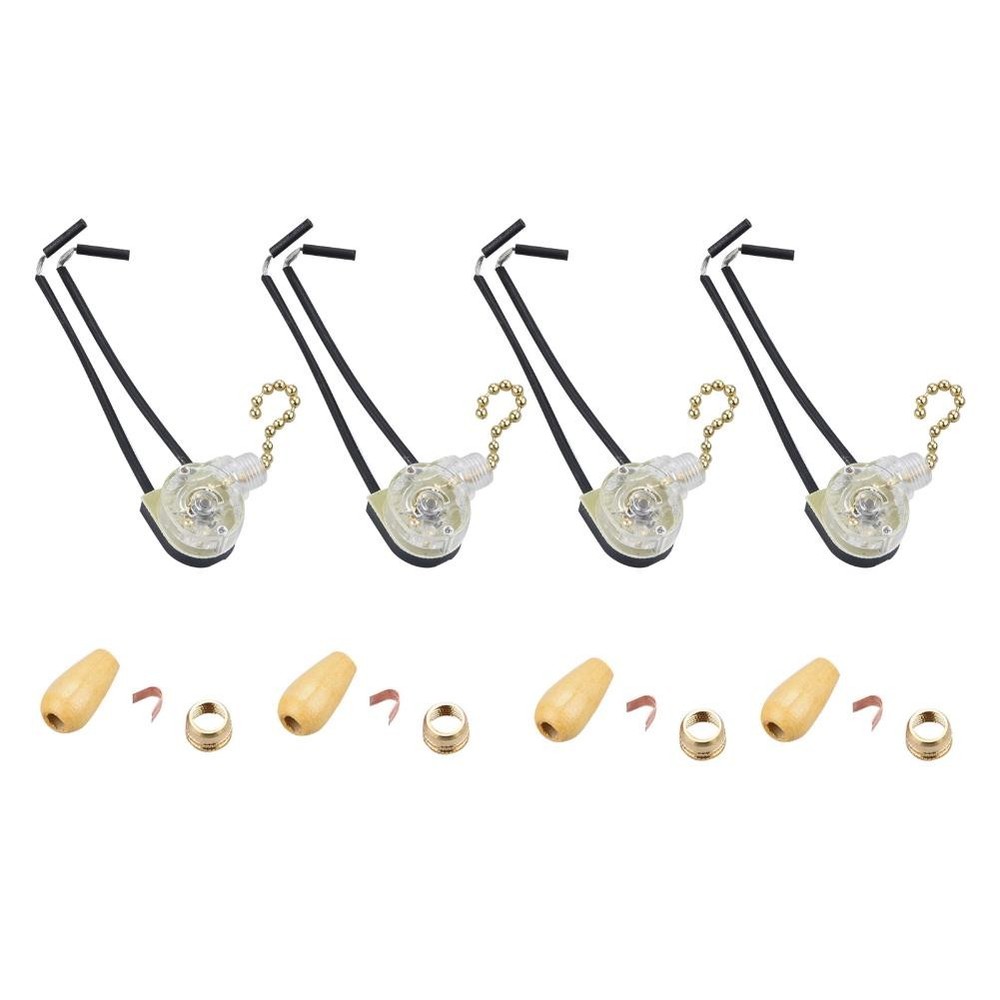 4Pcs 125V/250V 5cm/1.9" Ceiling Fan Light Wall Light Chain Type Pull Switch D
