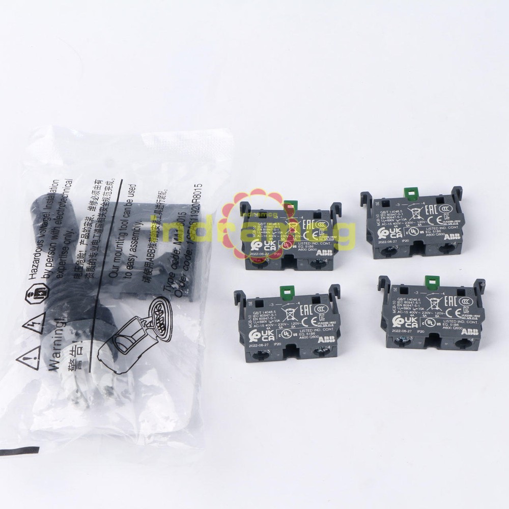 1x ABB Control Joystick Switch MJS6-40B with 4 MCB-10 Contacts Reset Type