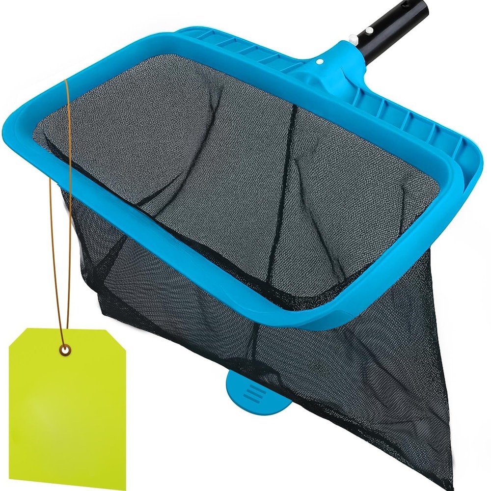 Pool Skimmer Net, Strong Frame, Fits Standard Poles, Black