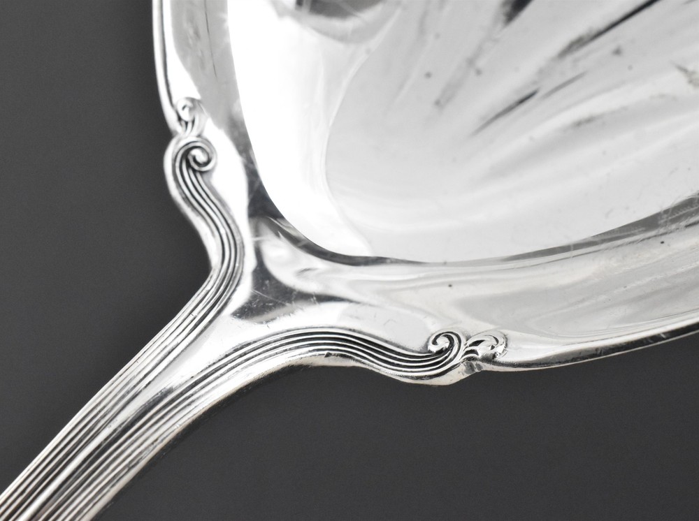 Pilgrim Sterling Serving Spoon 9in Frank Smith Monogram 92g