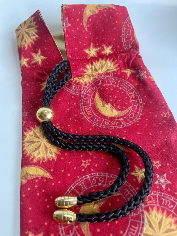 Tarot Deck Bag Celestial Sun Moon Stars Drawstring Pouch Witchcraft Divination