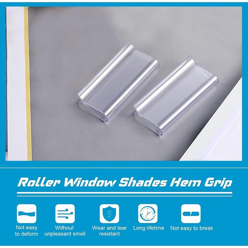 Roller Shade Grips 6 Pack Durable Plastic Window Blind Accessories Easy Install