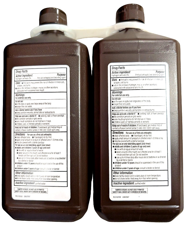 Ready in Case 3% Hydrogen Peroxide Liquid Antiseptic 2x32 Oz EXP 04/2028