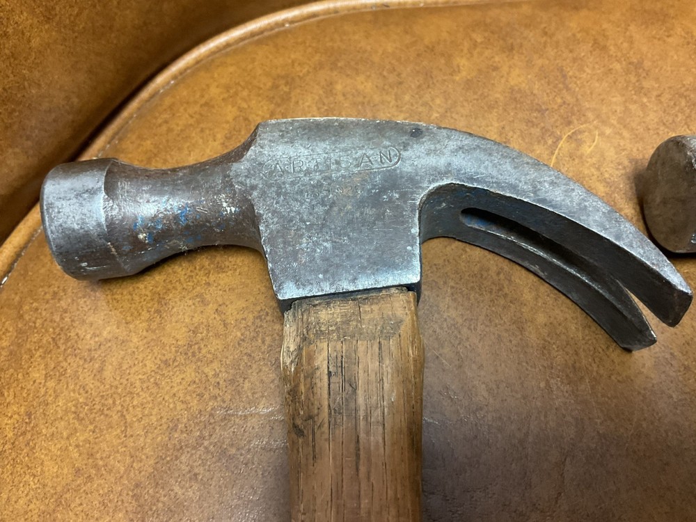 2 Vintage ARTISAN CLAW HAMMERS.