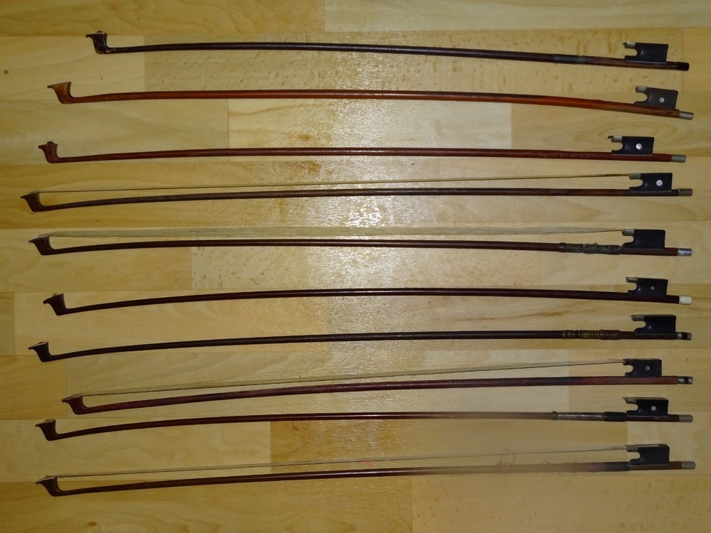 10 OLD VIOLIN BOWS FOR RENOVATION (S067)