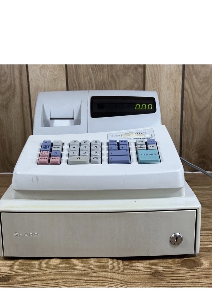 Sharp XE-A101 Electronic Cash Register TESTED No Key