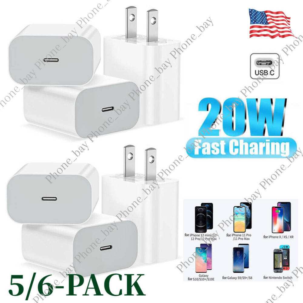 20W USB Type C Power Adapter Fast Charger Cube Block For iPhone iPad Android Lot