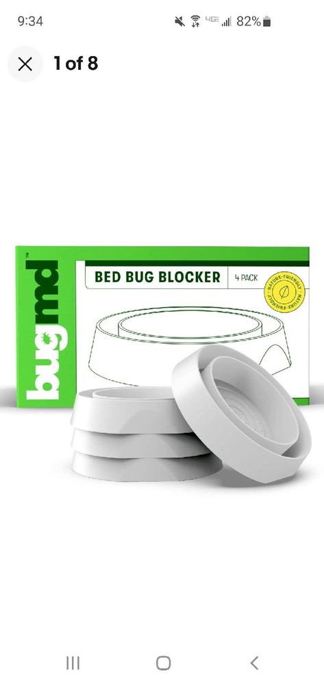 BugMD Bed Bug Blocker (4-Pack) - Bed Bug Trap ~ Bed Bug Catcher ~ Insect Trap