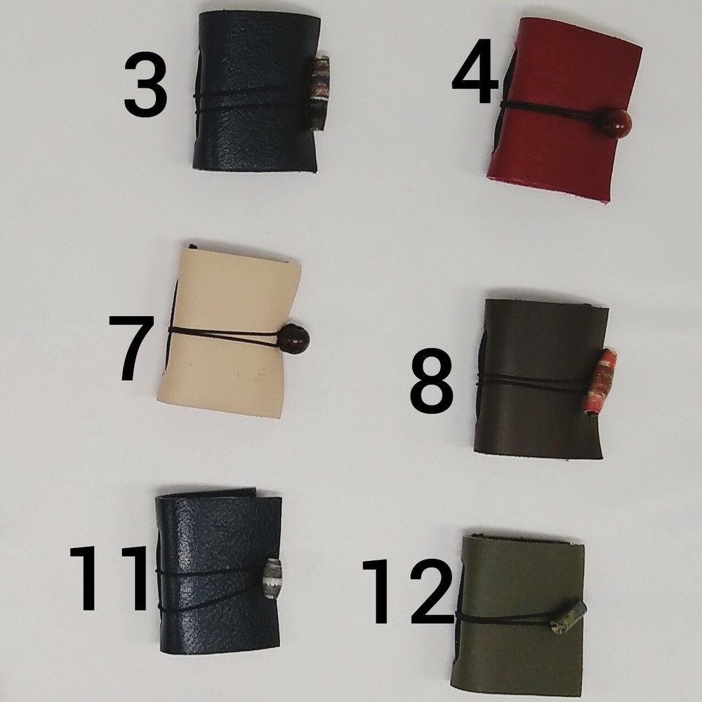 Miniature Leather Journal, Small Softcover Notebook, Tiny Handmade Diary