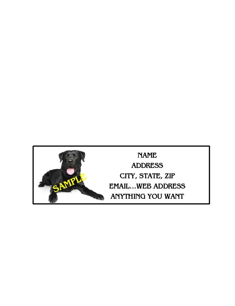 BLACK LAB ADDRESS LABELS COOL!!! #6
